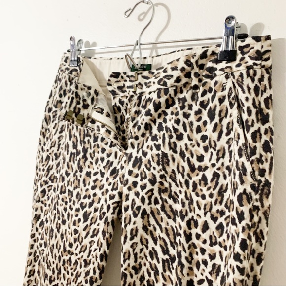 J. Crew Factory Stretch Cotton Blend City Fit Cheetah Animal Print Pants 🐆 - Picture 3 of 9
